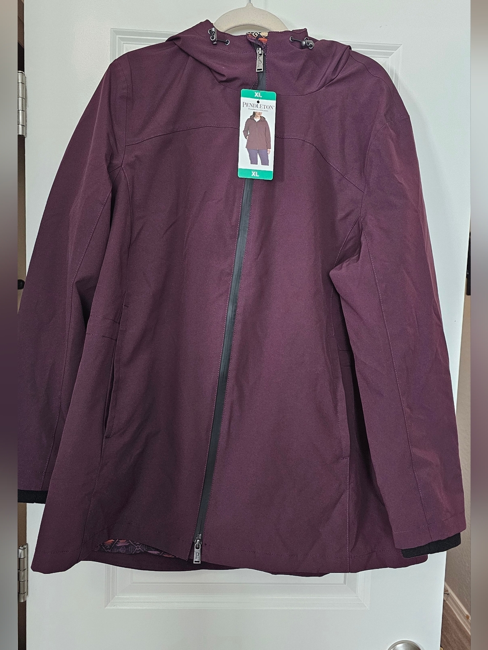 Pendleton Winterbloom Jacket XL NWT Waterproof Hooded Coat Plum Boho Outdoor - Picture 2 of 9